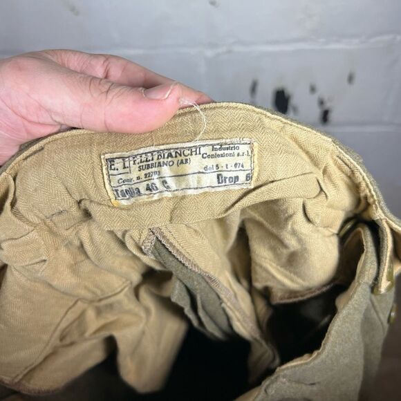 Vintage Italian Wool Army Trousers - Picture 3 of 13